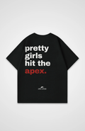 Pretty Girls Hit The Apex Oversized Shirt Schwarz