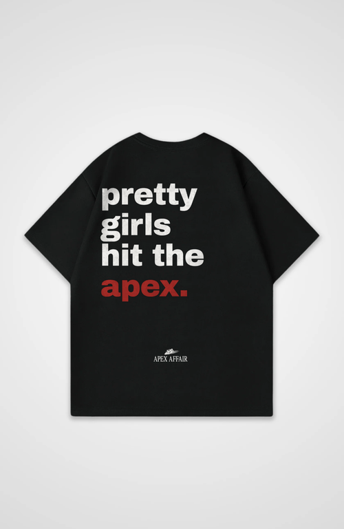 Pretty Girls Hit The Apex Oversized Shirt Schwarz