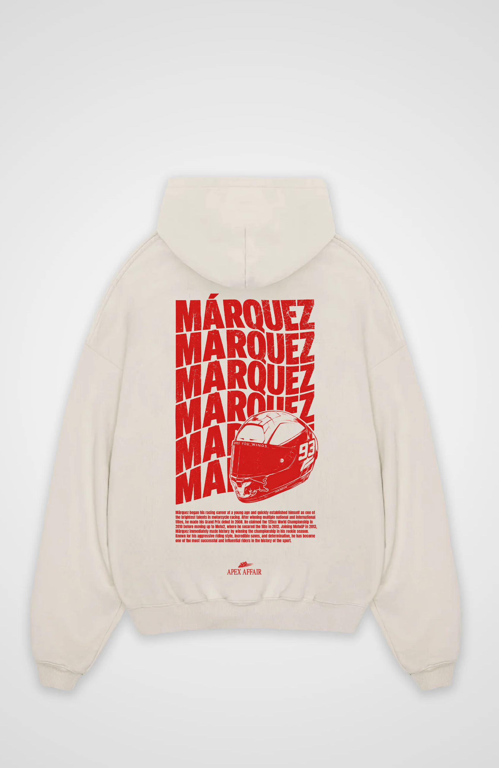 Marc Marquez Twist Design Oversized Hoodie