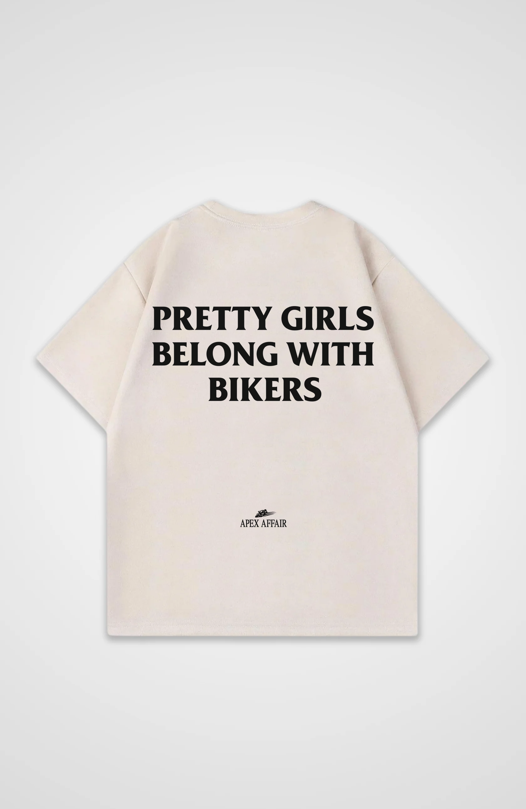 Pretty girls belong with bikers Oversized Shirt