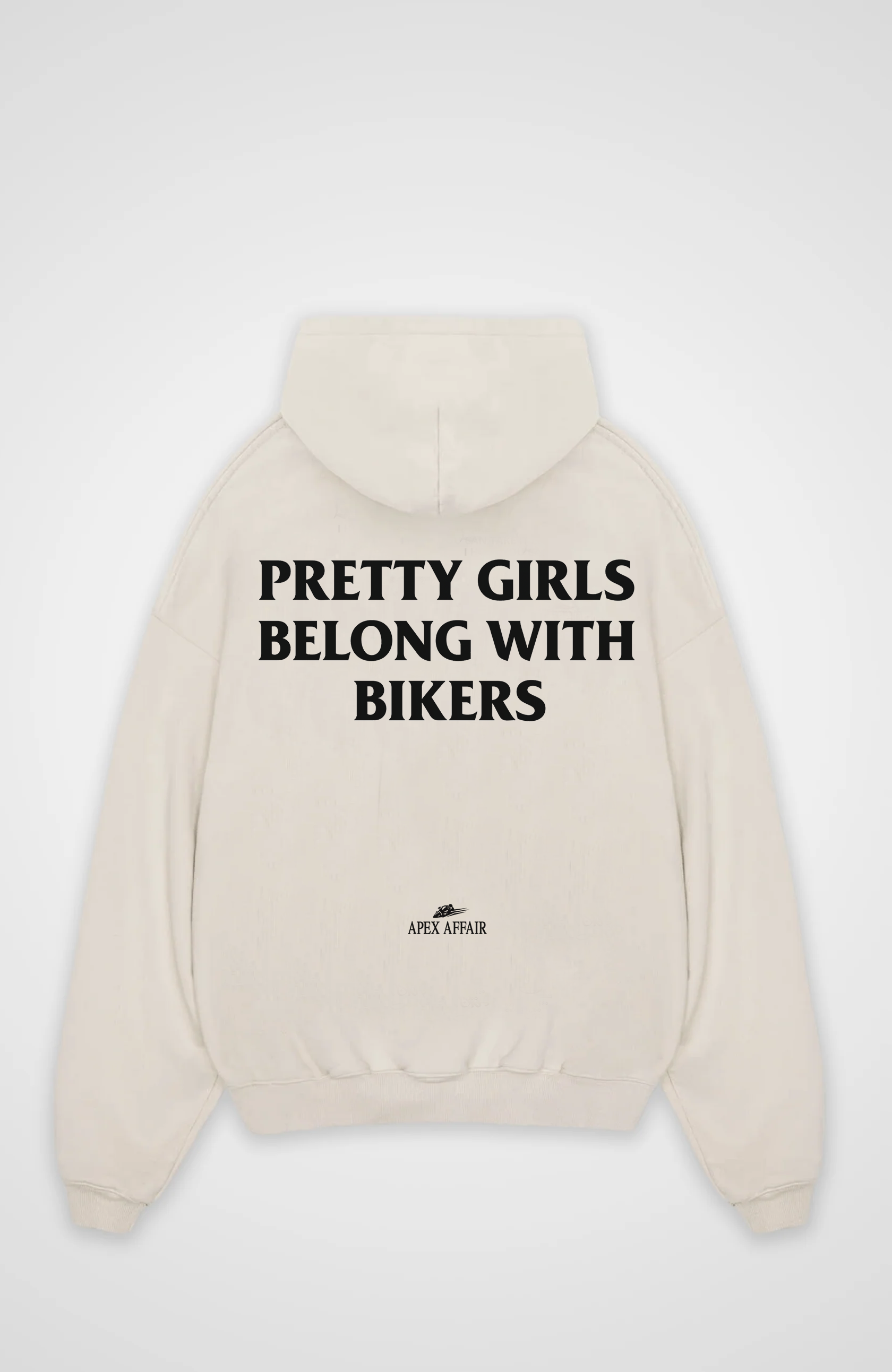 Pretty girls belong with bikers Oversized Hoodie