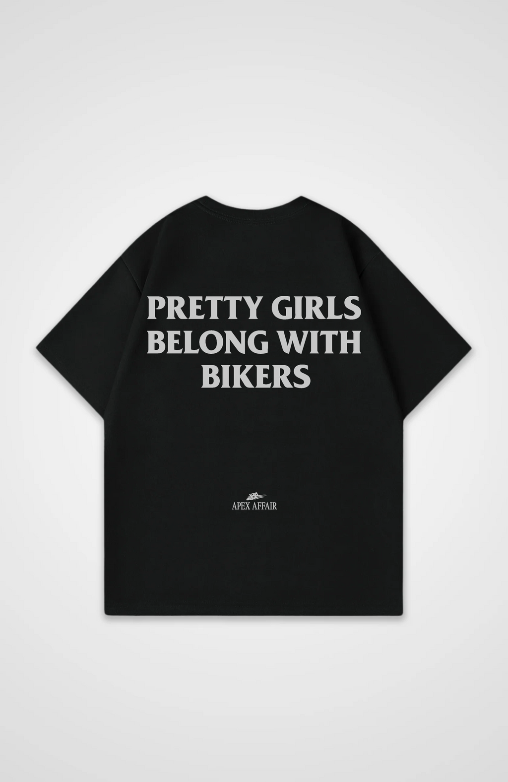 Pretty girls belong with bikers Oversized Shirt