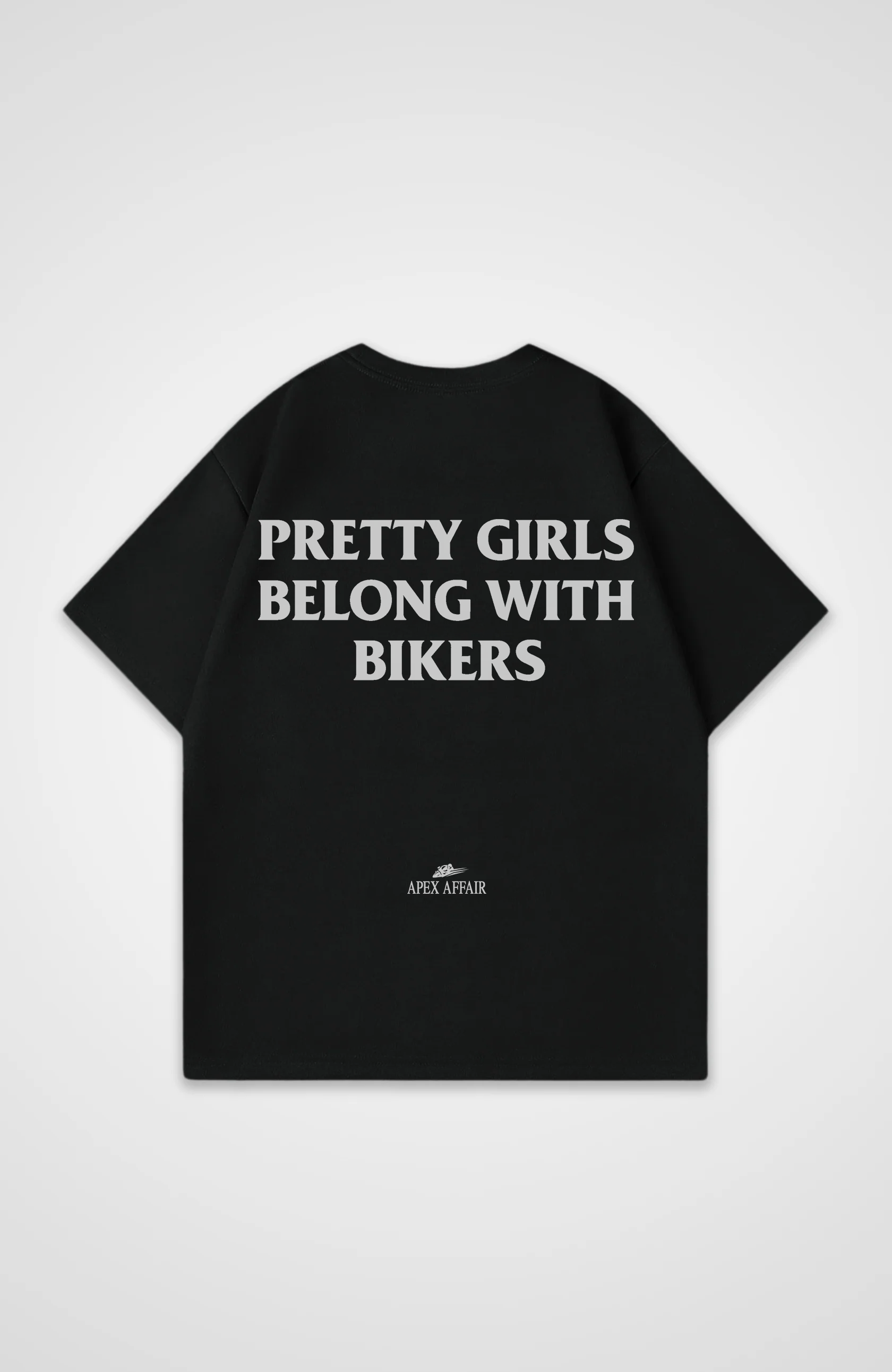 Pretty girls belong with bikers Oversized Shirt