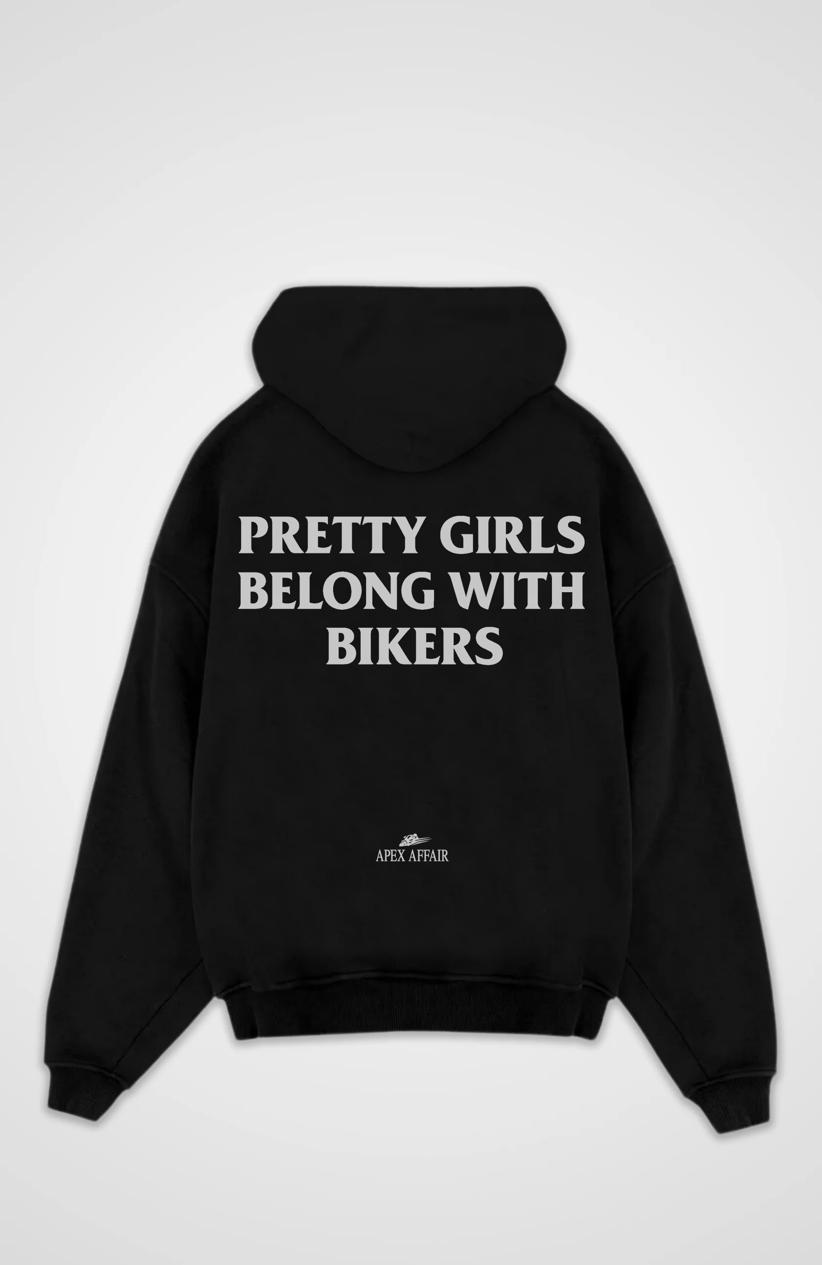 Pretty girls belong with bikers Oversized Hoodie
