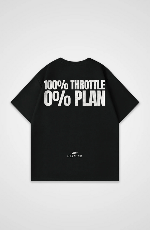 100% Throttle 0% Plan Oversized Shirt