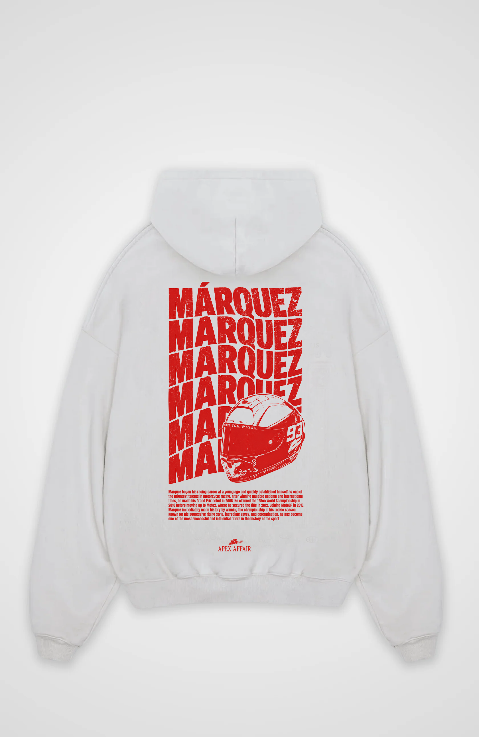 Marc Marquez Twist Design Oversized Hoodie