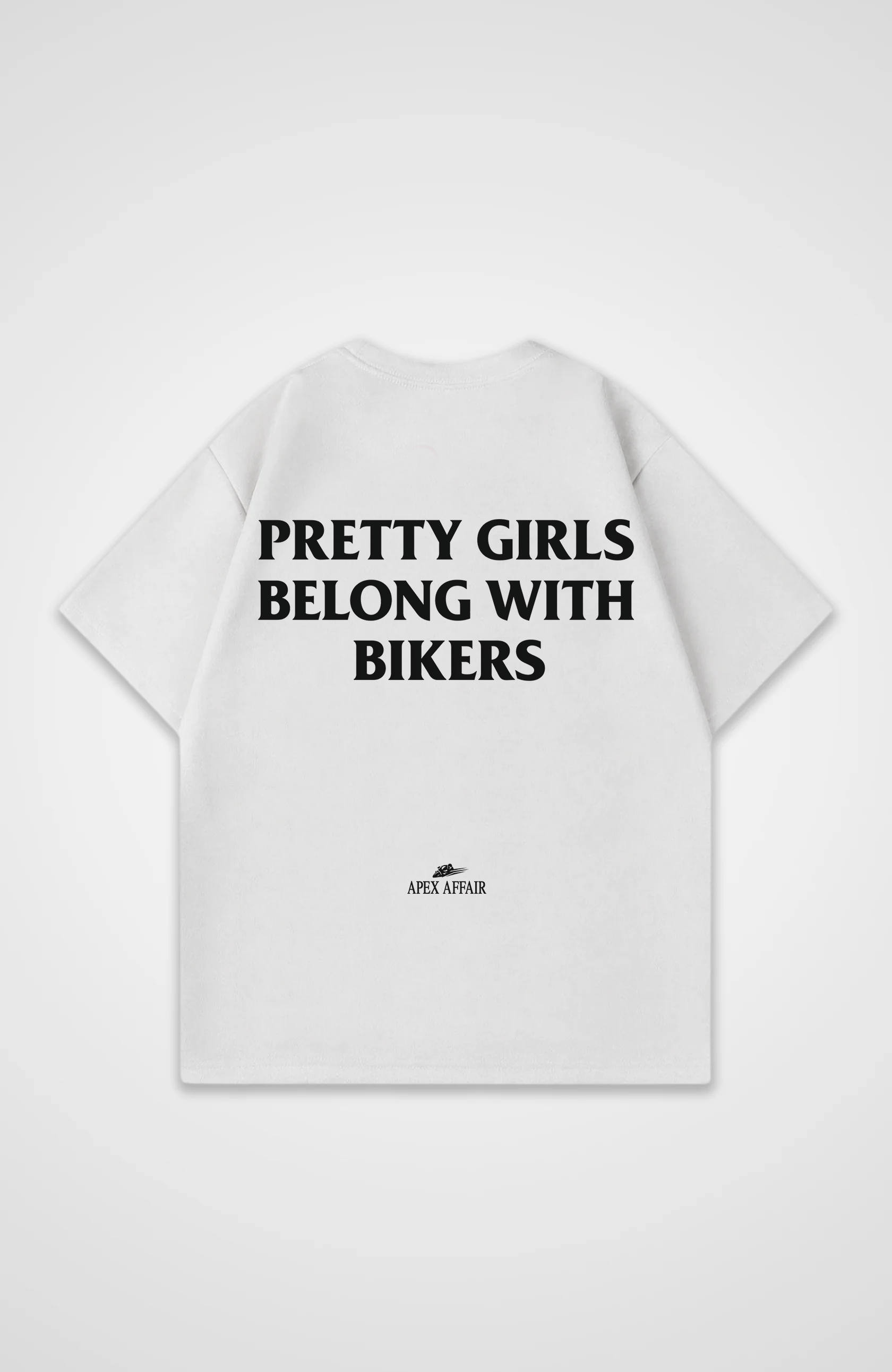 Pretty girls belong with bikers Oversized Shirt