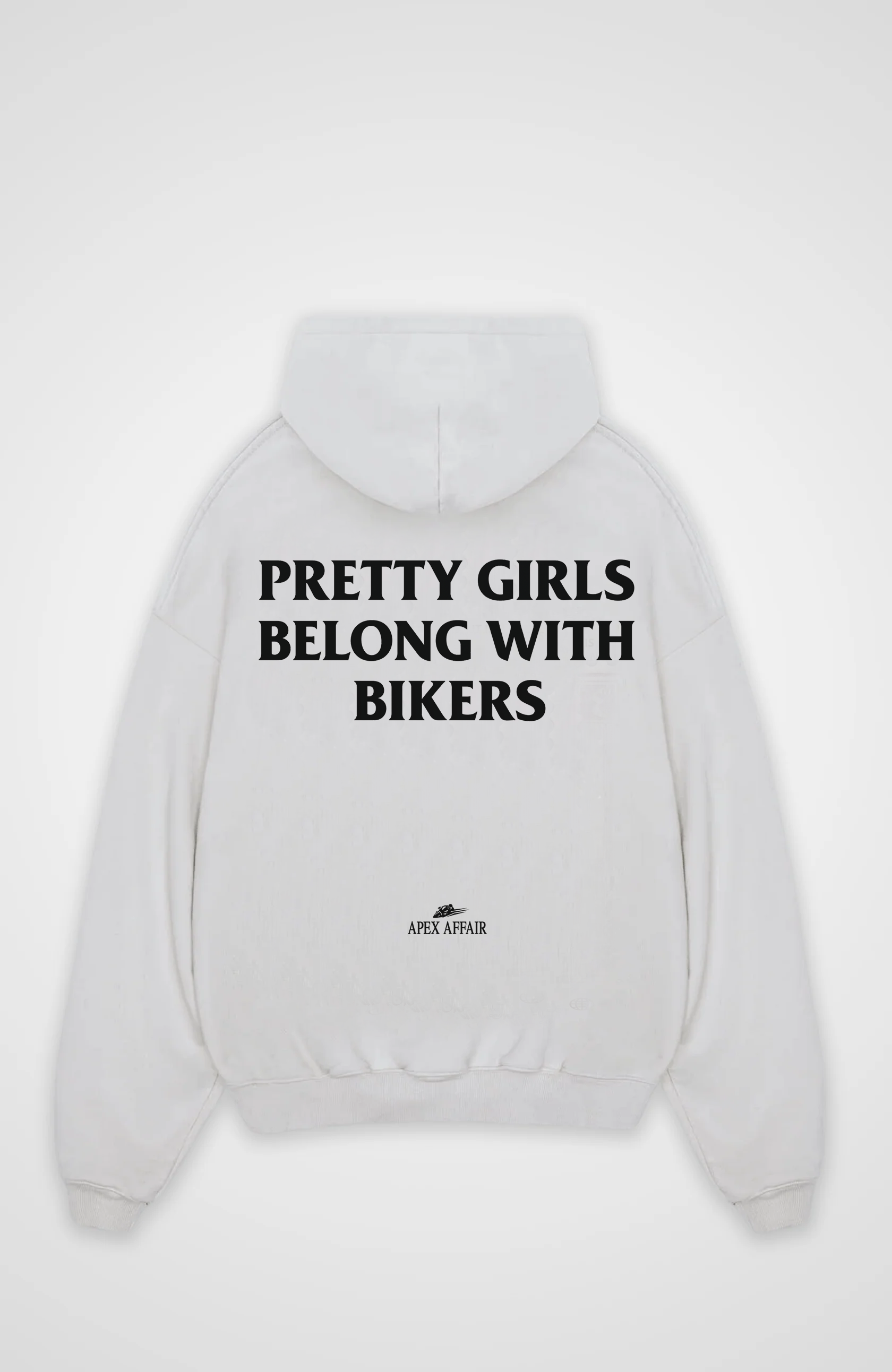 Pretty girls belong with bikers Oversized Hoodie